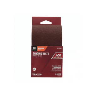 ACE 2pk Sanding Belt - 3"W 80 Grit