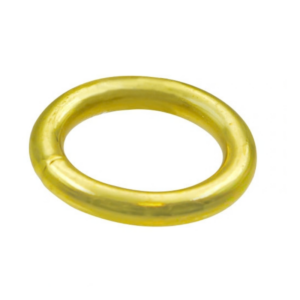 Hillman Welded Ring Brass Plated 1-1/2" x 1-1/2" x 3G