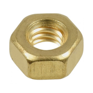 Hillman Hex Nut Brass Finish 1/4-20